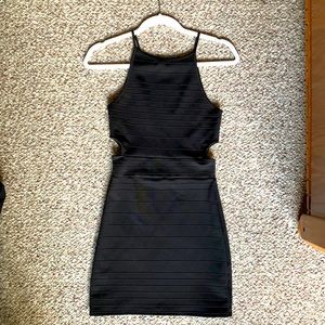 Y2k retro bodycon bandage side hole cut out mini dress